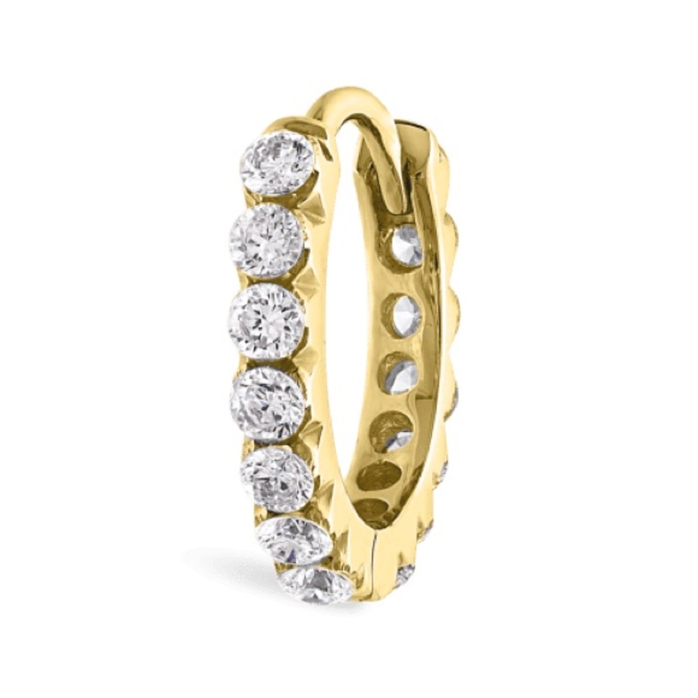 Maria Tash Invisible Set Diamond Eternity Hoop Earring
